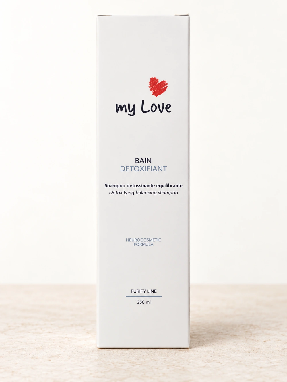 Bain Détoxifiant myLove, confezione bianca originale della Purify Line