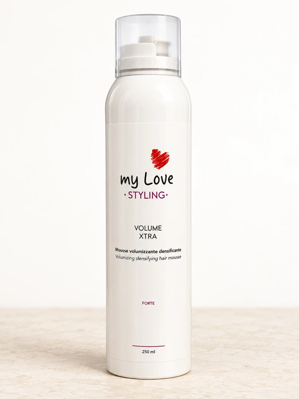 Volume Xtra myLove, confezione originale su sfondo chiaro